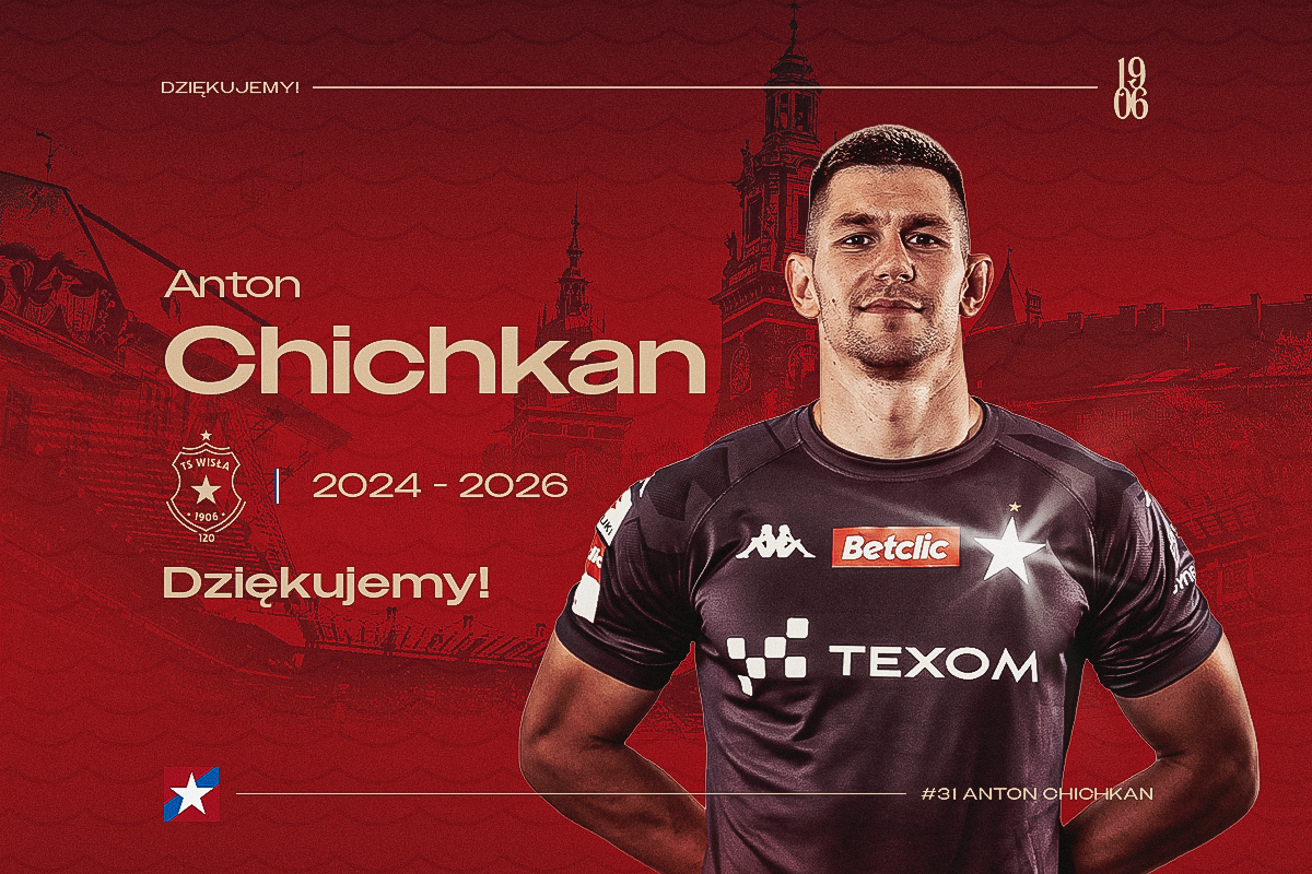 Anton Chichkan odchodzi z Wisły Kraków - Wisła Kraków® Official Platform