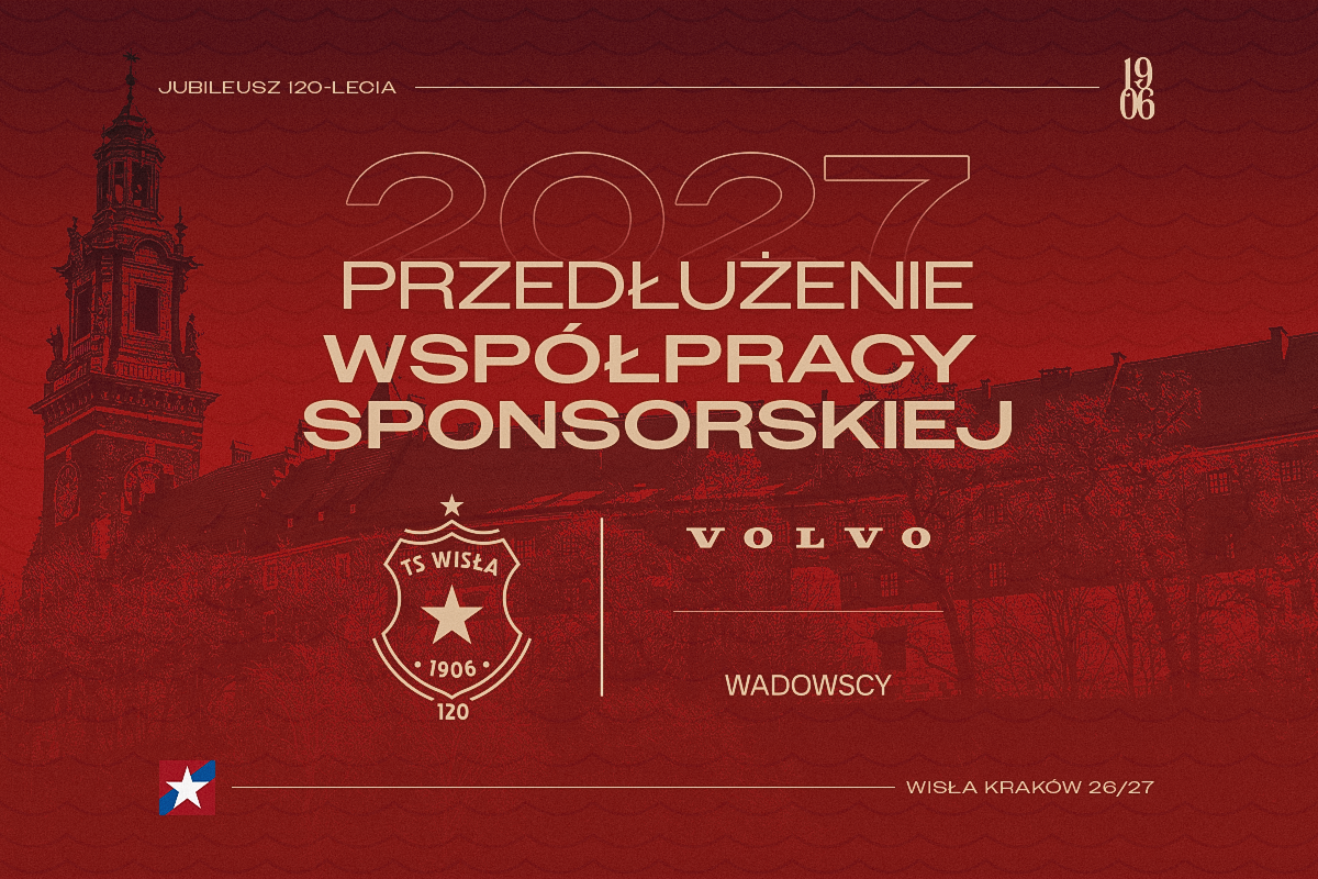 Wisła Kraków i Wadowscy Autoryzowany Dealer Volvo kontynuują współpracę. To już 15 lat wspólnej drogi! - Wisła Kraków® Official Platform
