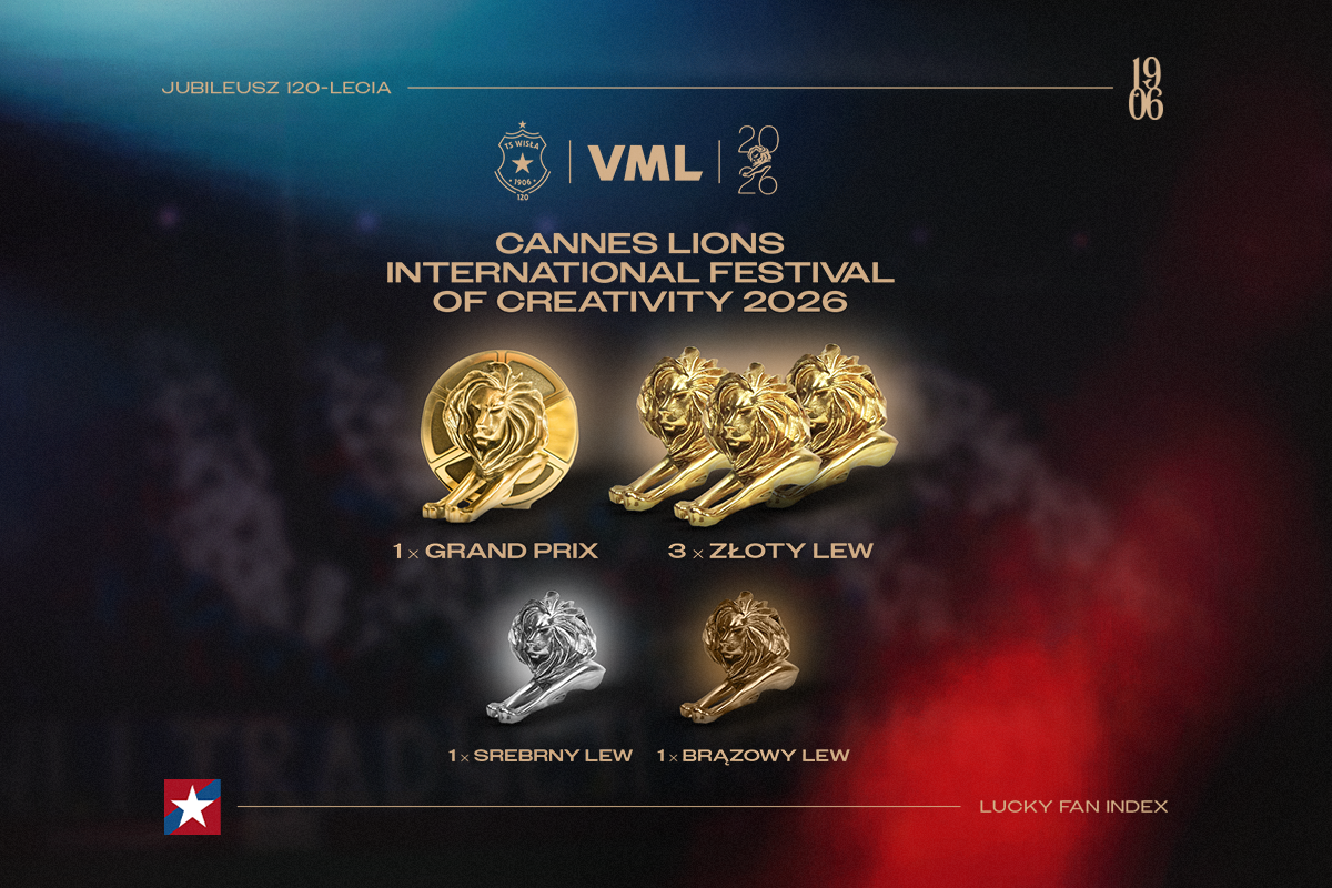 Wisła i VML podbili Cannes! 6 nagród dla Lucky Fan Index! - Wisła Kraków® Official Platform