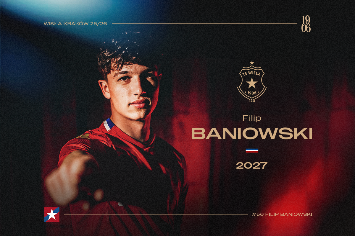 Filip Baniowski przedłużył kontrakt z Wisłą Kraków - Wisła Kraków® Official Platform