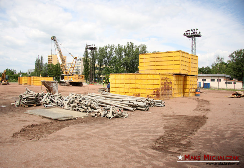 Budowa: ogrom prac! — archiwum Wisły Kraków