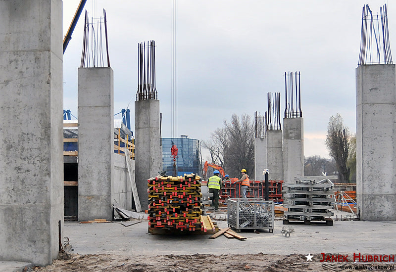 Trybuna zachodnia od środka — archiwum Wisły Kraków