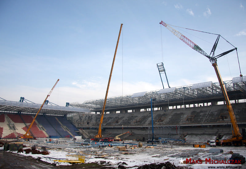 Pierwszy jupiter zamontowany — archiwum Wisły Kraków