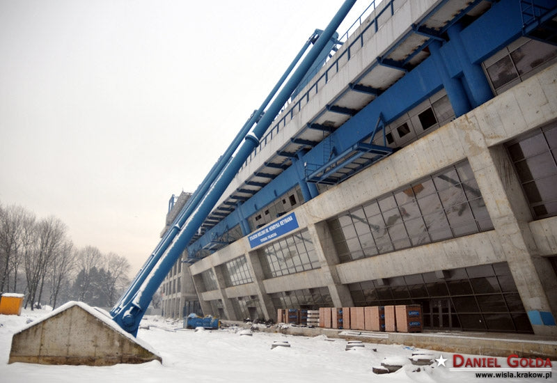 Wnętrza północnej w budowie — archiwum Wisły Kraków