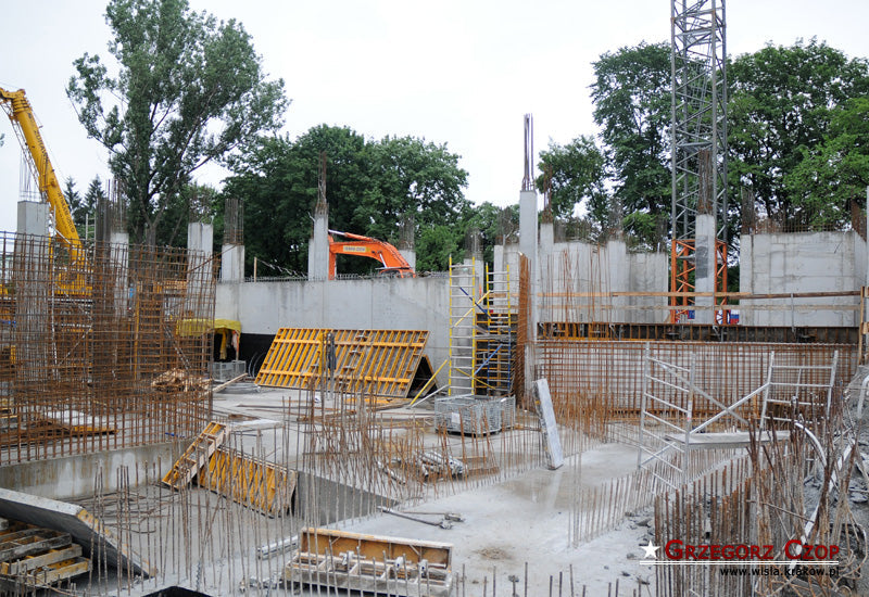 Spokój na budowie — archiwum Wisły Kraków