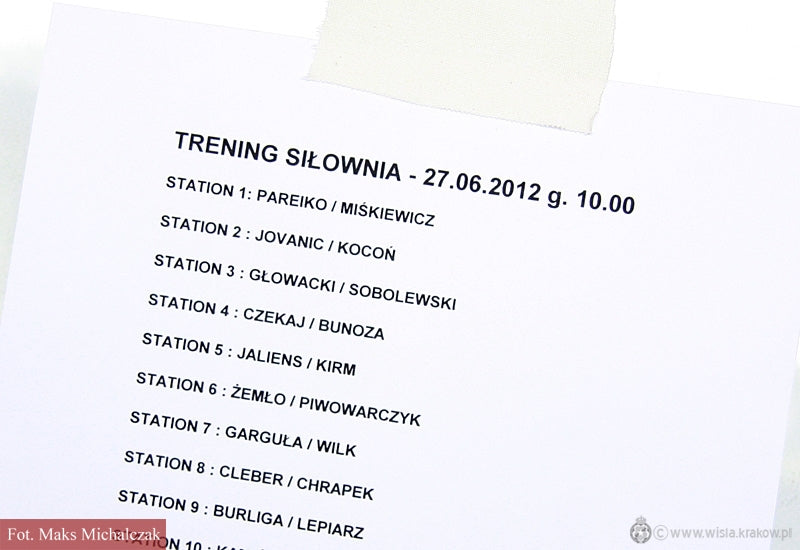 Na początek siłownia — archiwum Wisły Kraków