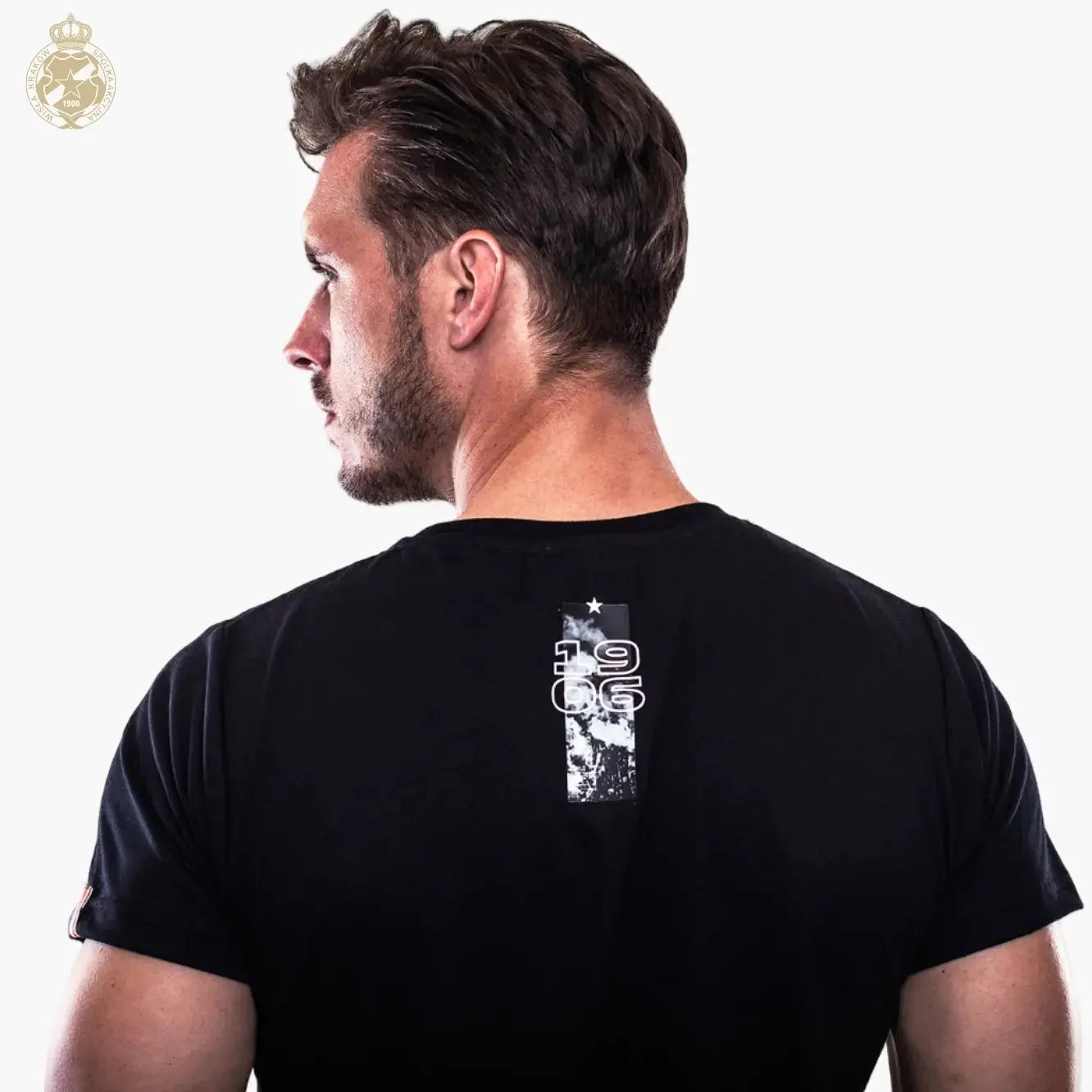 T-shirt Gold Script Herb - czarny - TS Wisła Kraków SA