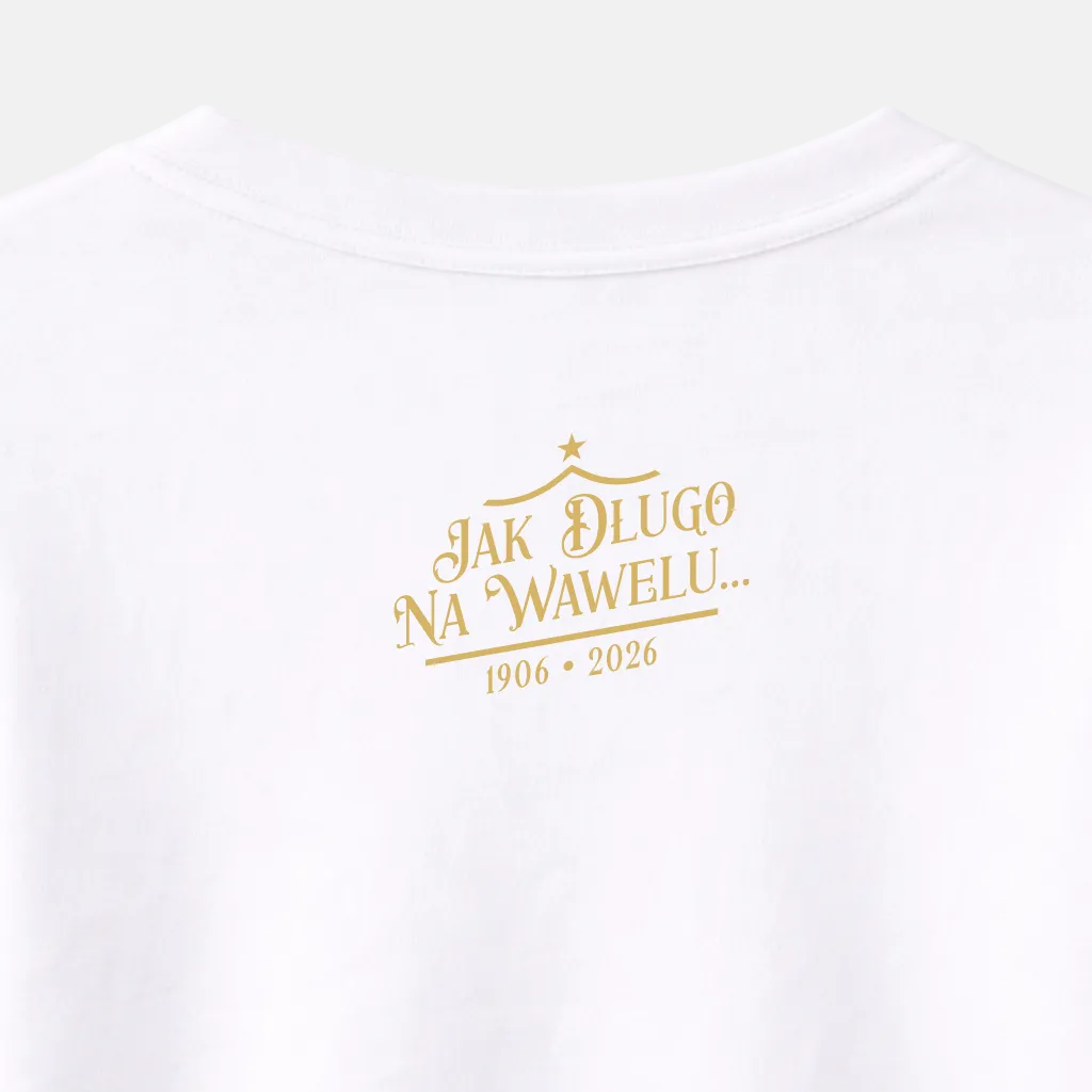 T-shirt Herb 120 damski - biały - Wisła Kraków® Official Platform