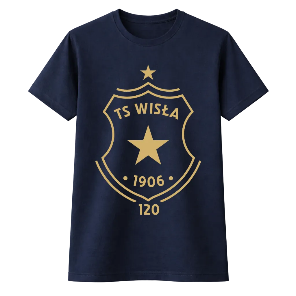 T-shirt Herb 120 - granatowy - Wisła Kraków® Official Platform