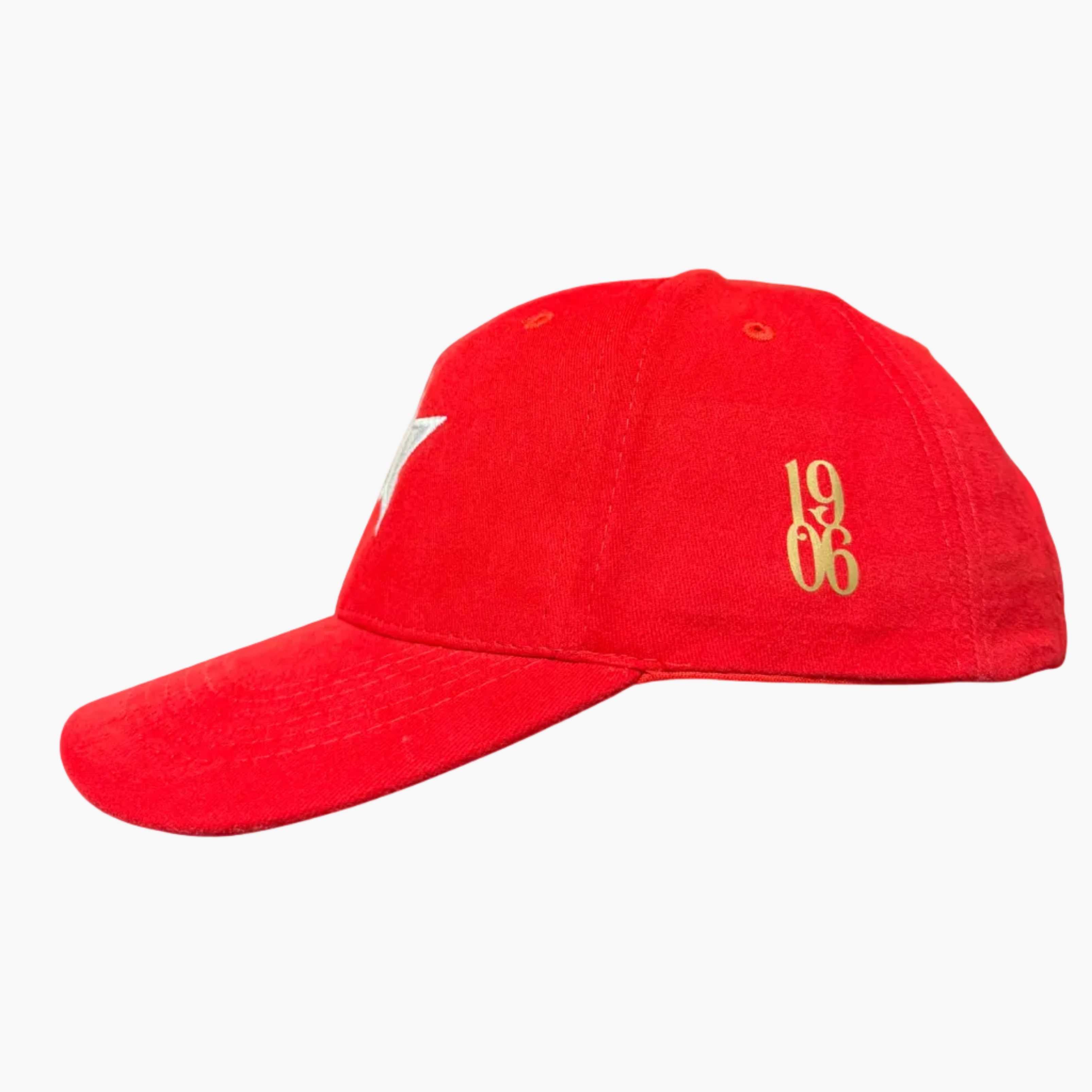 Czapka z daszkiem dziecięca biała gwiazda - czerwona - Wisła Kraków Offical FanShop
