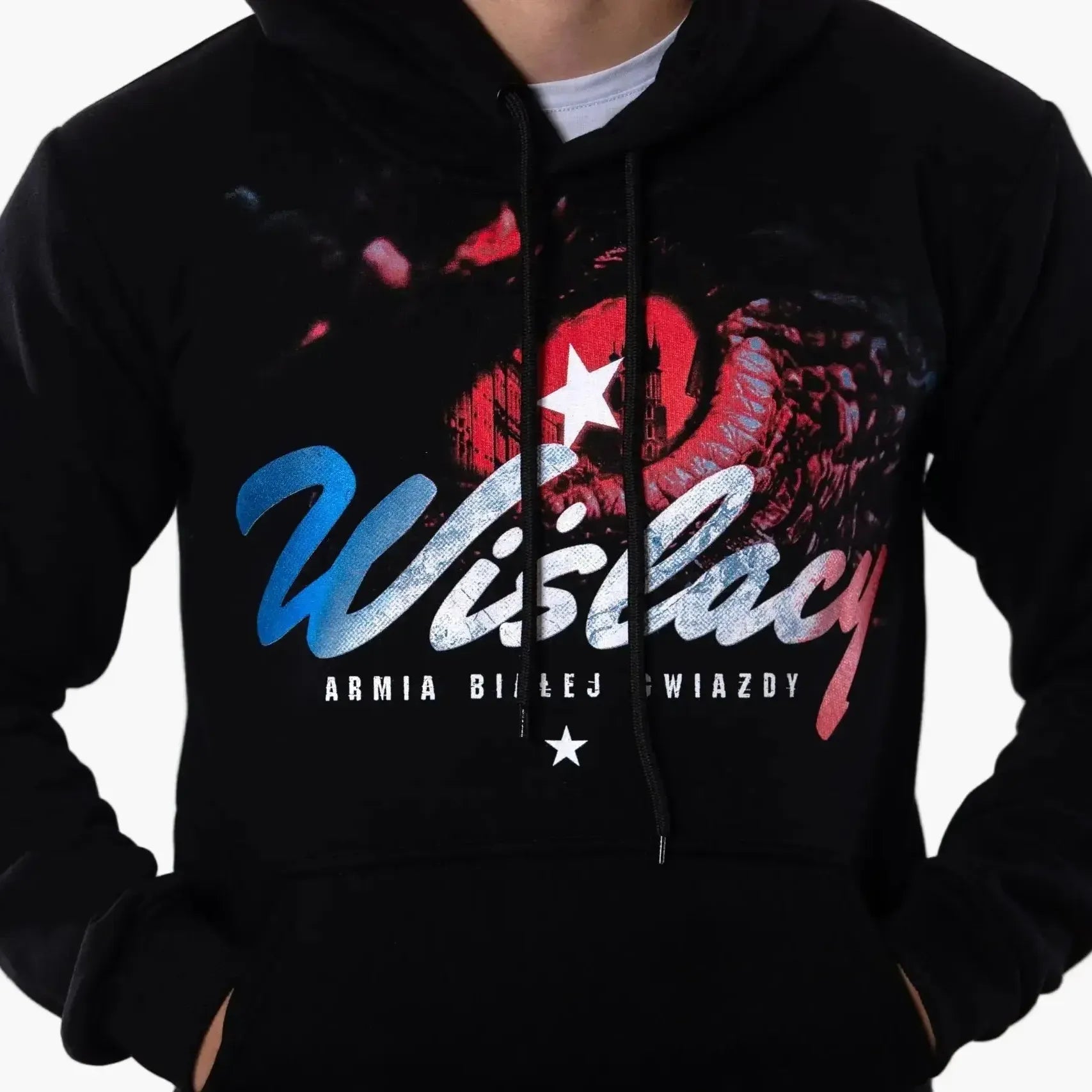 Bluza z kapturem "Wiślacy" - czarna Official FanShop - TS Wisła Kraków SA