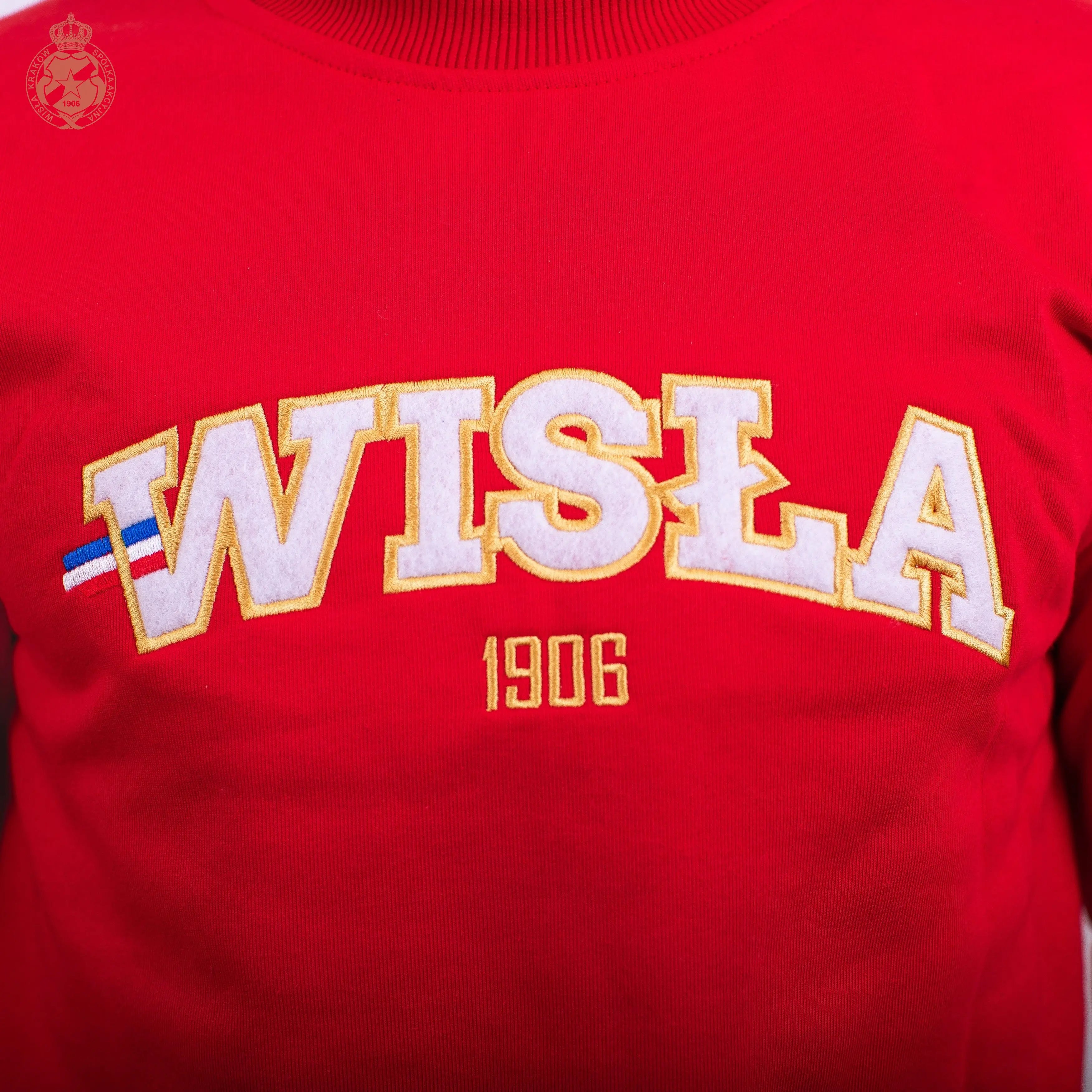 Bluza crewneck Wisła 1906 - czerwona Official FanShop - TS Wisła Kraków SA