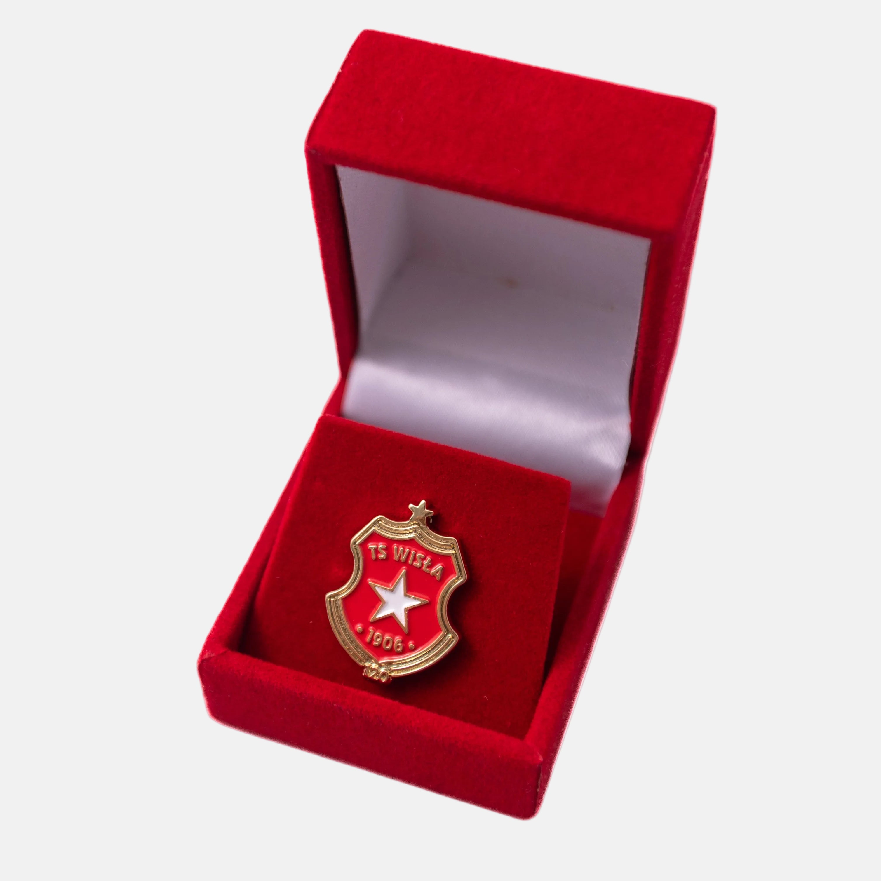 Odznaka emaliowana Herb 120 lat w pudełku - Official FanShop - TS Wisła Kraków SA