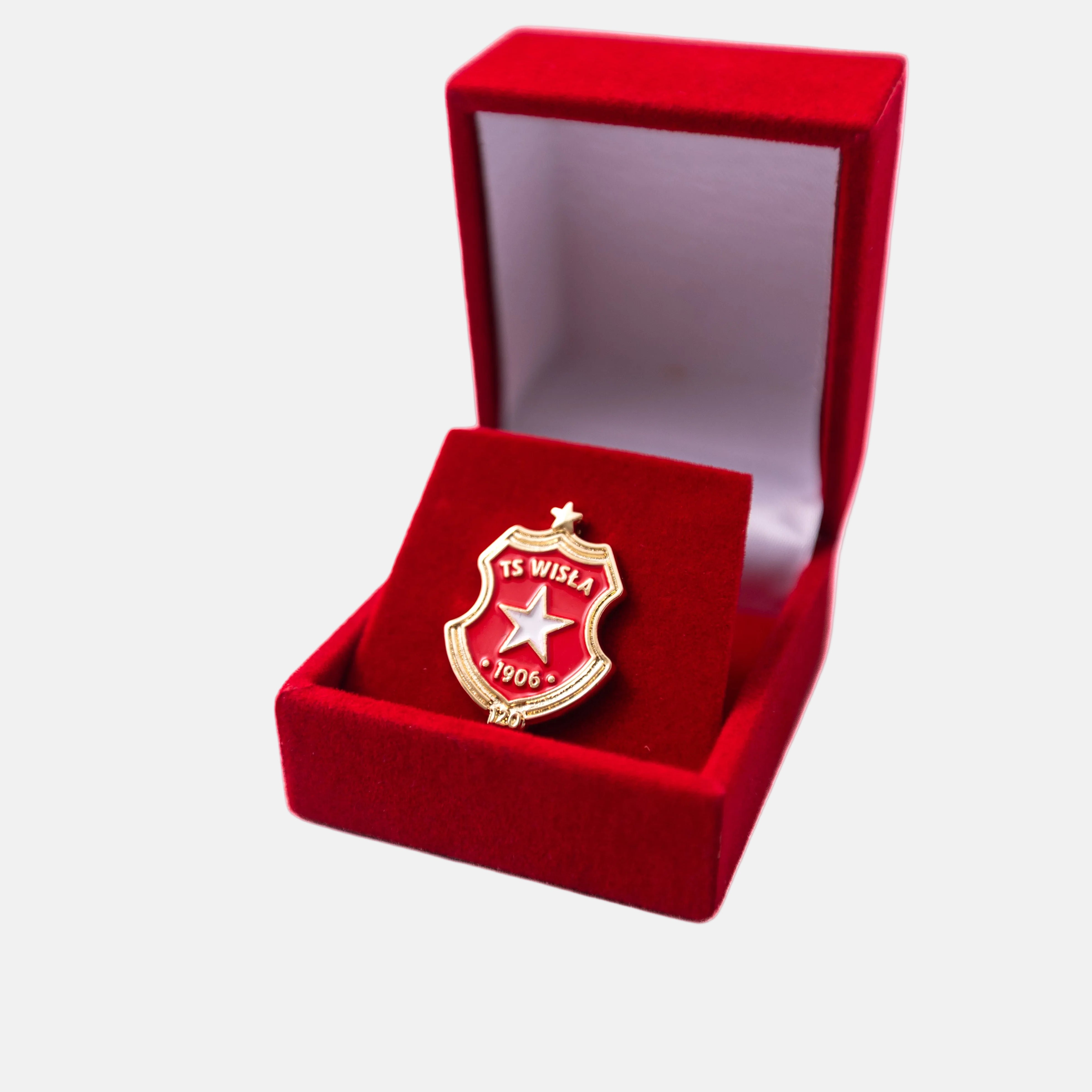Odznaka emaliowana Herb 120 lat w pudełku - Official FanShop - TS Wisła Kraków SA