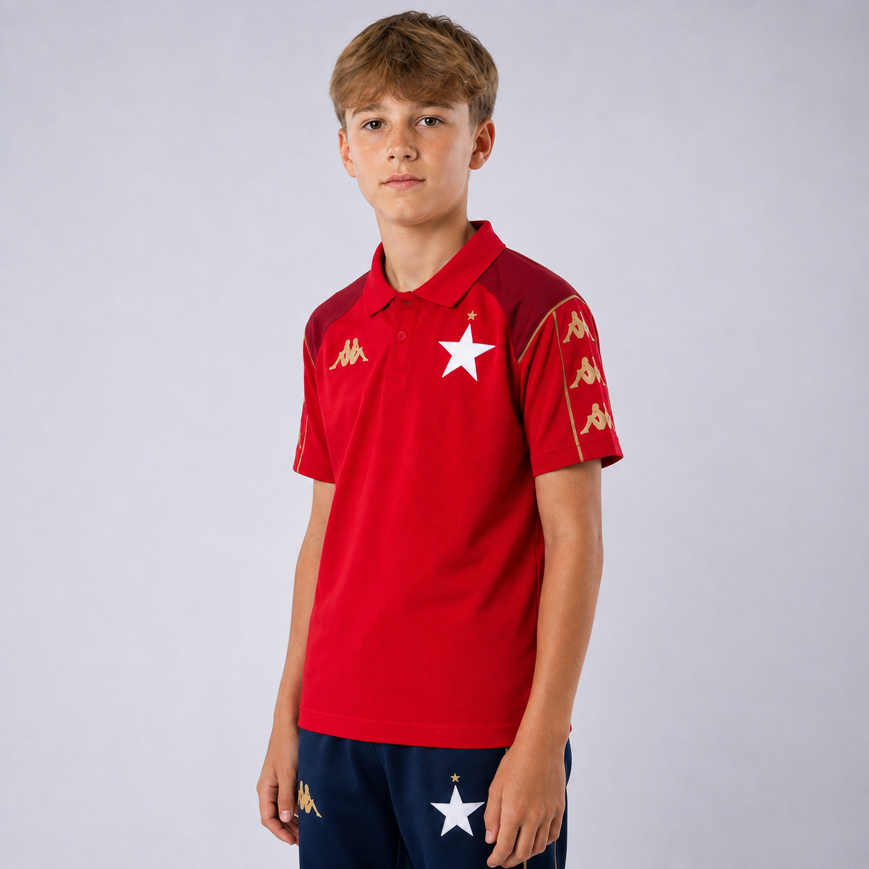Kappa koszulka Polo MASTIO - junior czerwona - Kappa