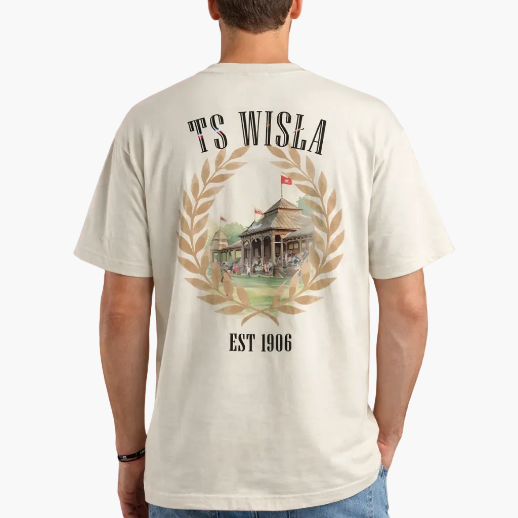 T-shirt Stadion Retro - biały - Wisła Kraków Offical FanShop