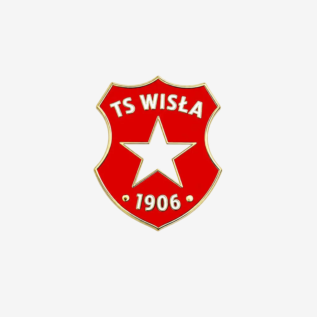 Magnes Herb - metalowy - TS Wisła Kraków 1906 - Przestrzeń Białej Gwiazdy