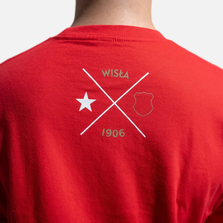 T-shirt Wisła Kraków "X" - czerwony - TS Wisła Kraków 1906 - Przestrzeń Białej Gwiazdy