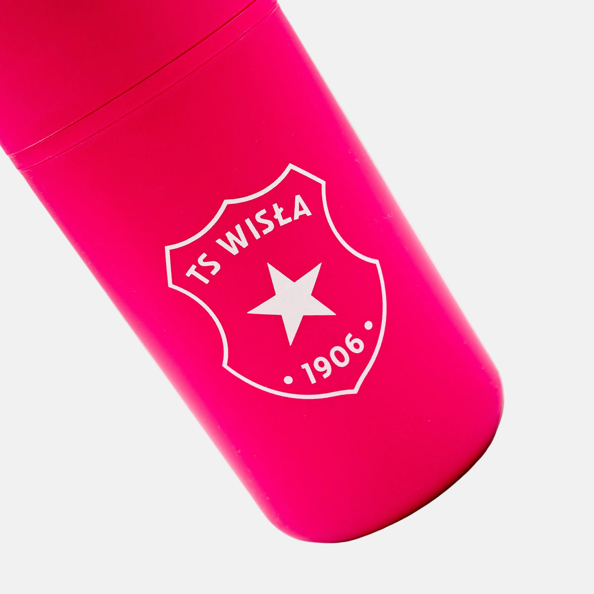 Kubek termiczny Herb - różowy - TS Wisła Kraków 1906 - Przestrzeń Białej Gwiazdy
