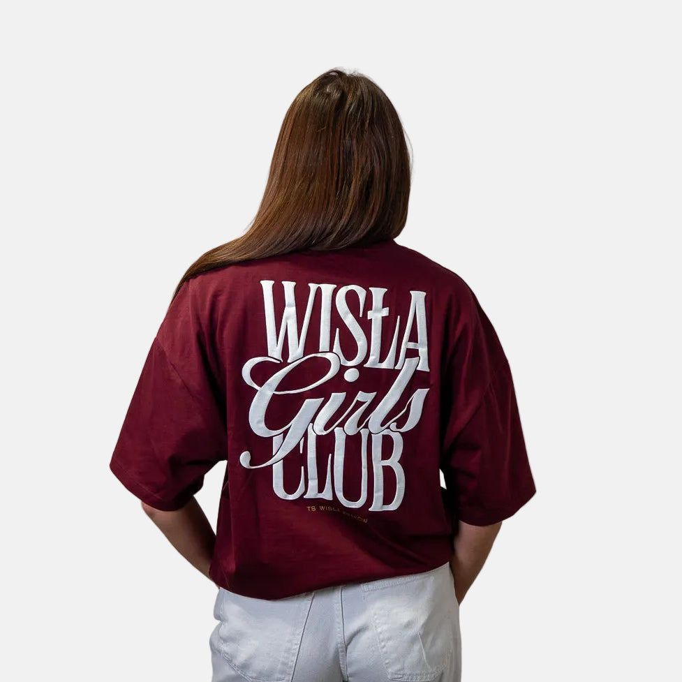 T-shirt Wisła Girls Club - bordowa - TS Wisła Kraków 1906 - Przestrzeń Białej Gwiazdy