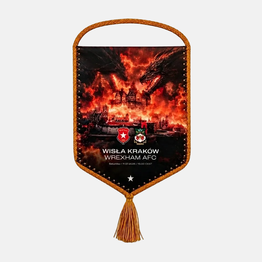 Proporczyk Wisła Karków Wrexham - mały - Official FanShop - TS Wisła Kraków SA