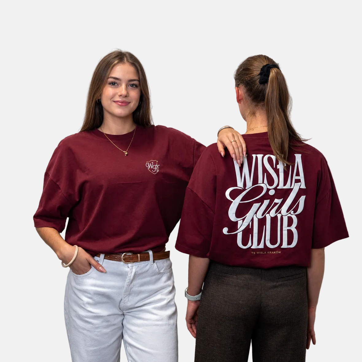 T-shirt Wisła Girls Club - bordowa - TS Wisła Kraków 1906 - Przestrzeń Białej Gwiazdy