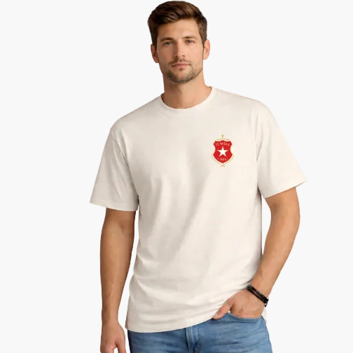 T-shirt Stadion Retro - biały - Wisła Kraków Offical FanShop