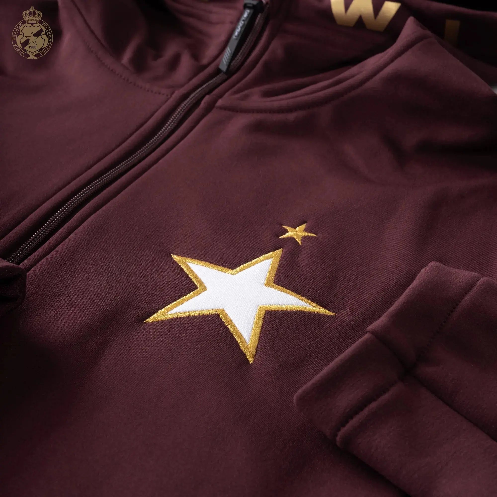 Bluza Biała Gwiazda z kapturem - bordowa Official FanShop - TS Wisła Kraków SA