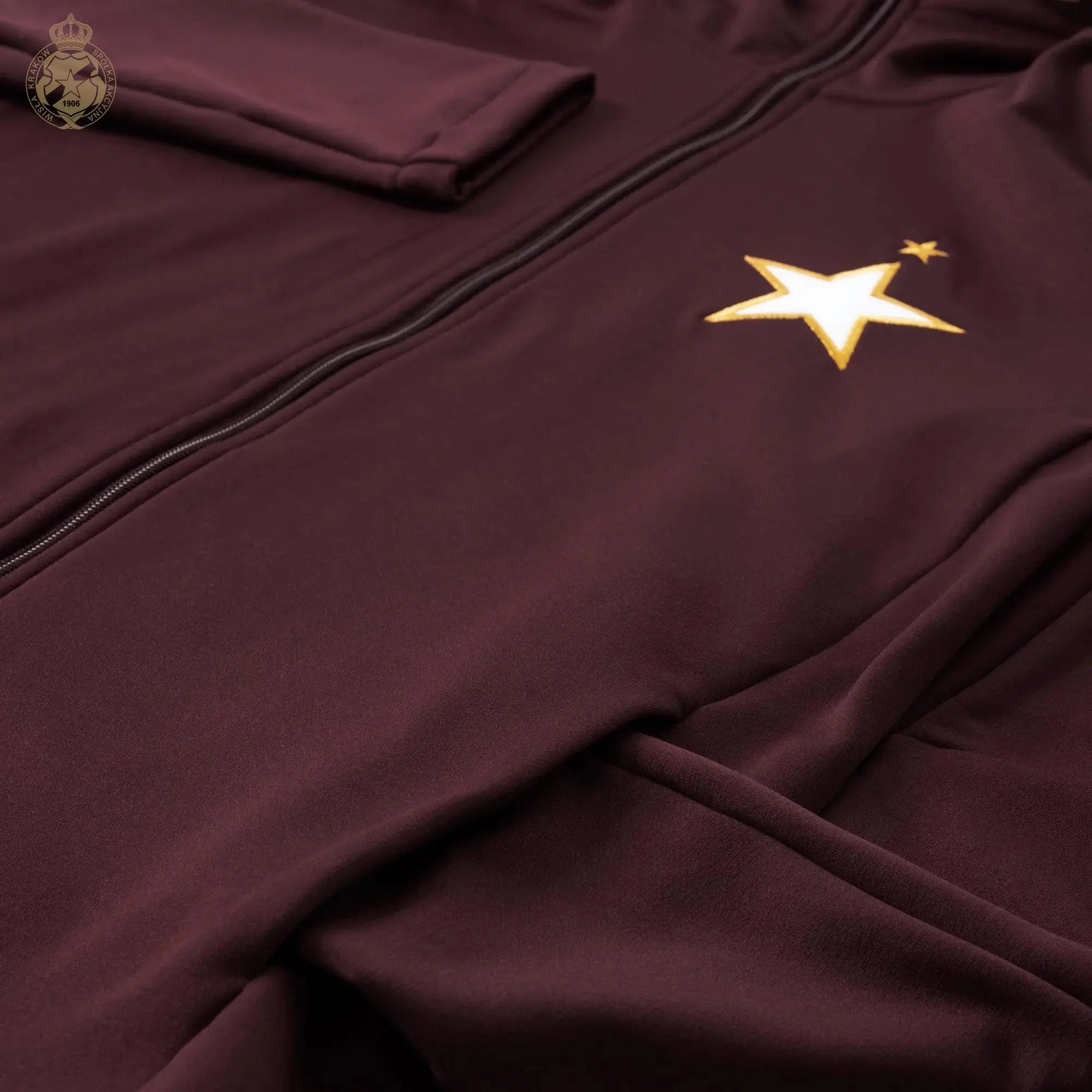 Bluza Biała Gwiazda z kapturem - bordowa Official FanShop - TS Wisła Kraków SA
