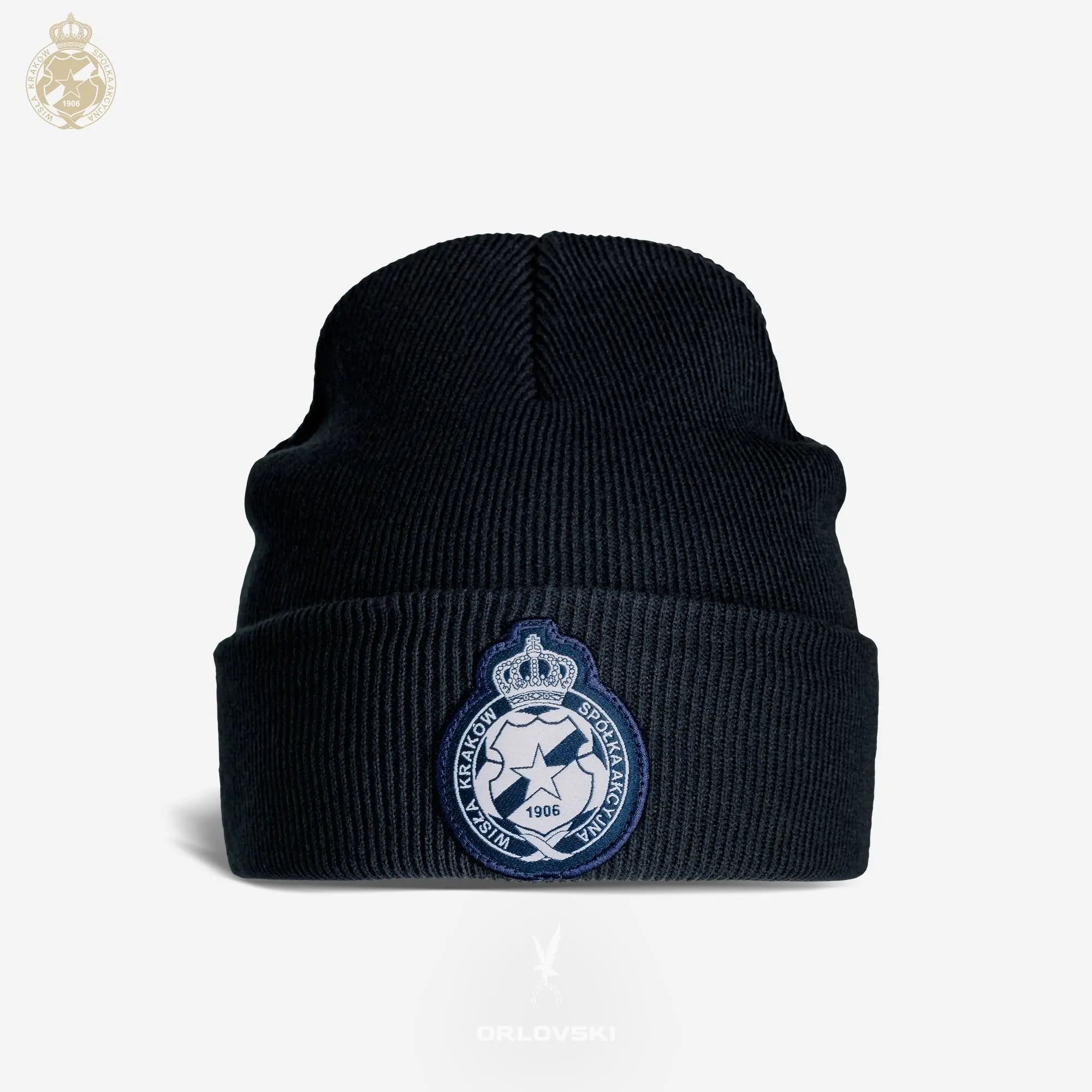 Czapka zimowa dziecięca Herb S.A. (TSW089) - granatowa TS Wisła Kraków SA