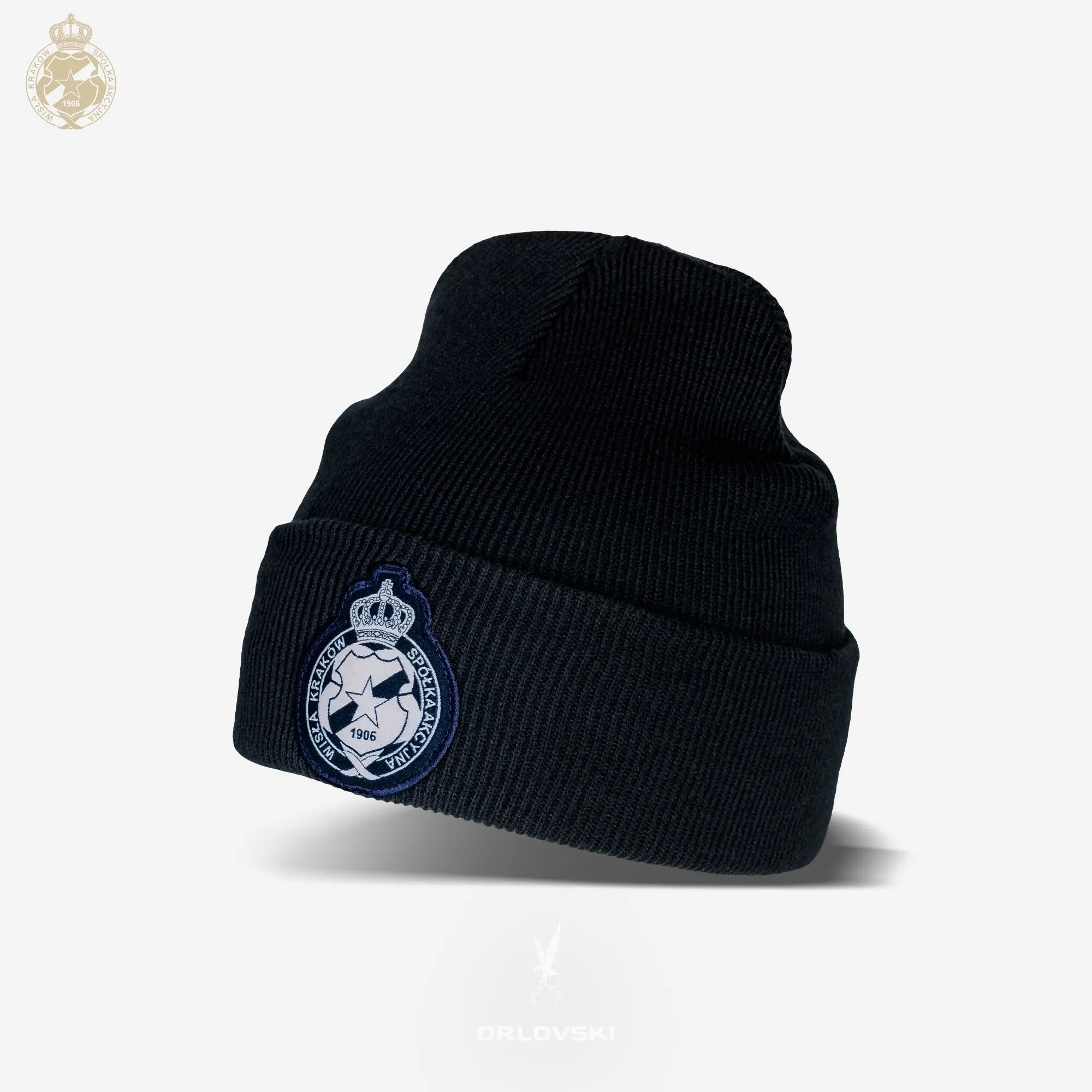 Czapka zimowa dziecięca Herb S.A. (TSW089) - granatowa TS Wisła Kraków SA