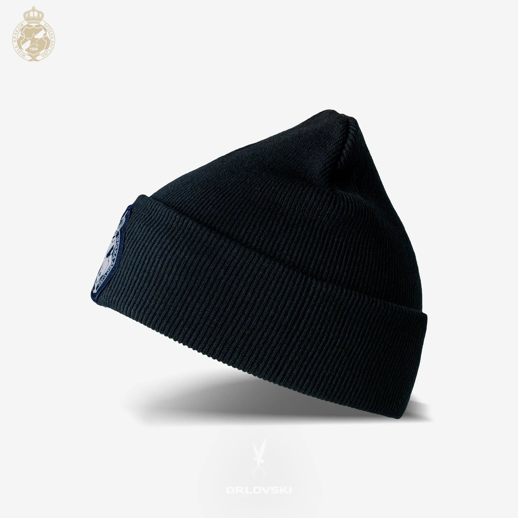 Czapka zimowa dziecięca Herb S.A. (TSW089) - granatowa TS Wisła Kraków SA