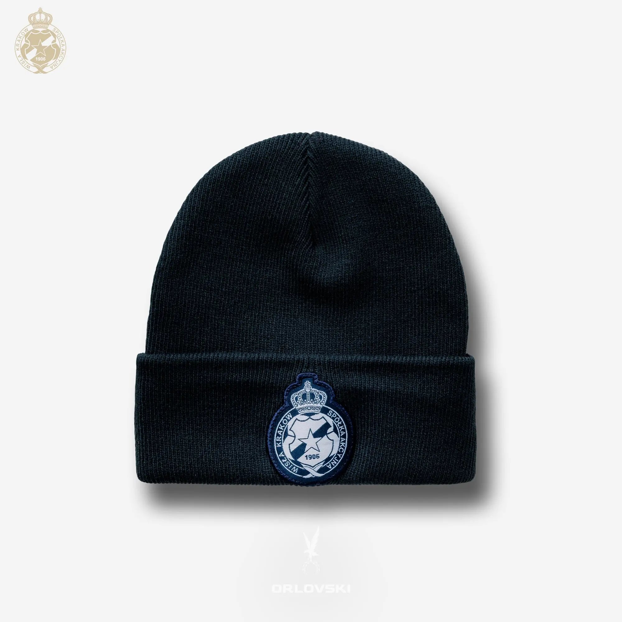 Czapka zimowa dziecięca Herb S.A. (TSW089) - granatowa TS Wisła Kraków SA
