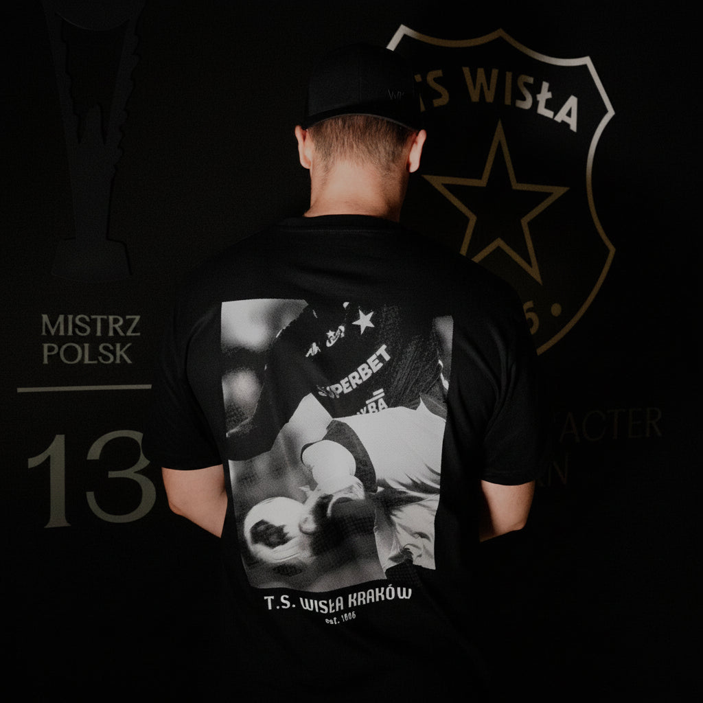 T-shirt player - czarny - TS Wisła Kraków 1906 - Przestrzeń Białej Gwiazdy