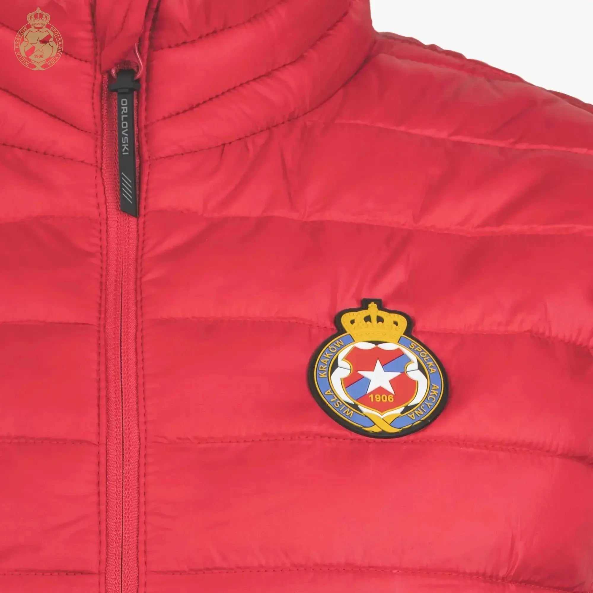 Bezrękawnik Herb SA - czerwony Official FanShop - TS Wisła Kraków SA