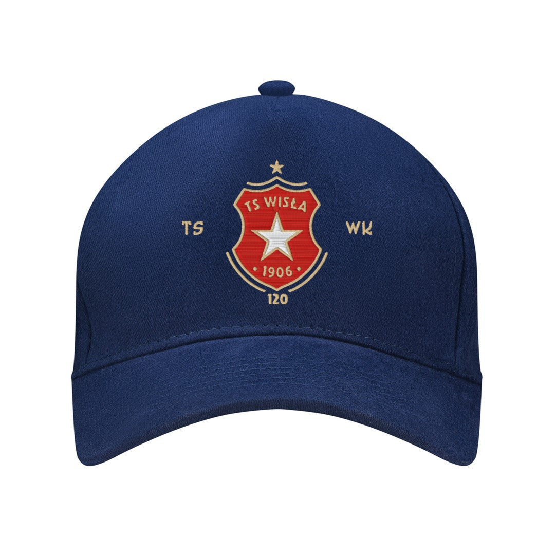 Czapka z daszkiem Herb 120 kolor - granatowa - Wisła Kraków Offical FanShop