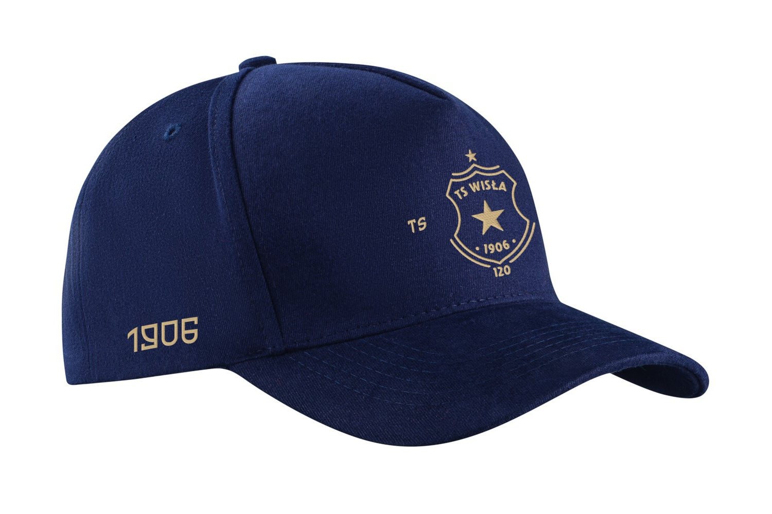 Czapka z daszkiem Herb 120 mono - granatowa - Wisła Kraków Offical FanShop