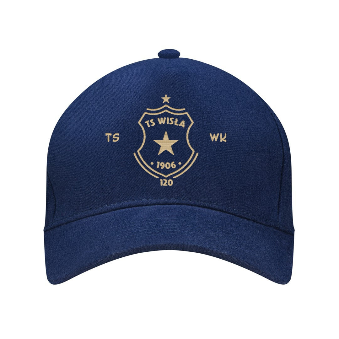 Czapka z daszkiem Herb 120 mono - granatowa - Wisła Kraków Offical FanShop