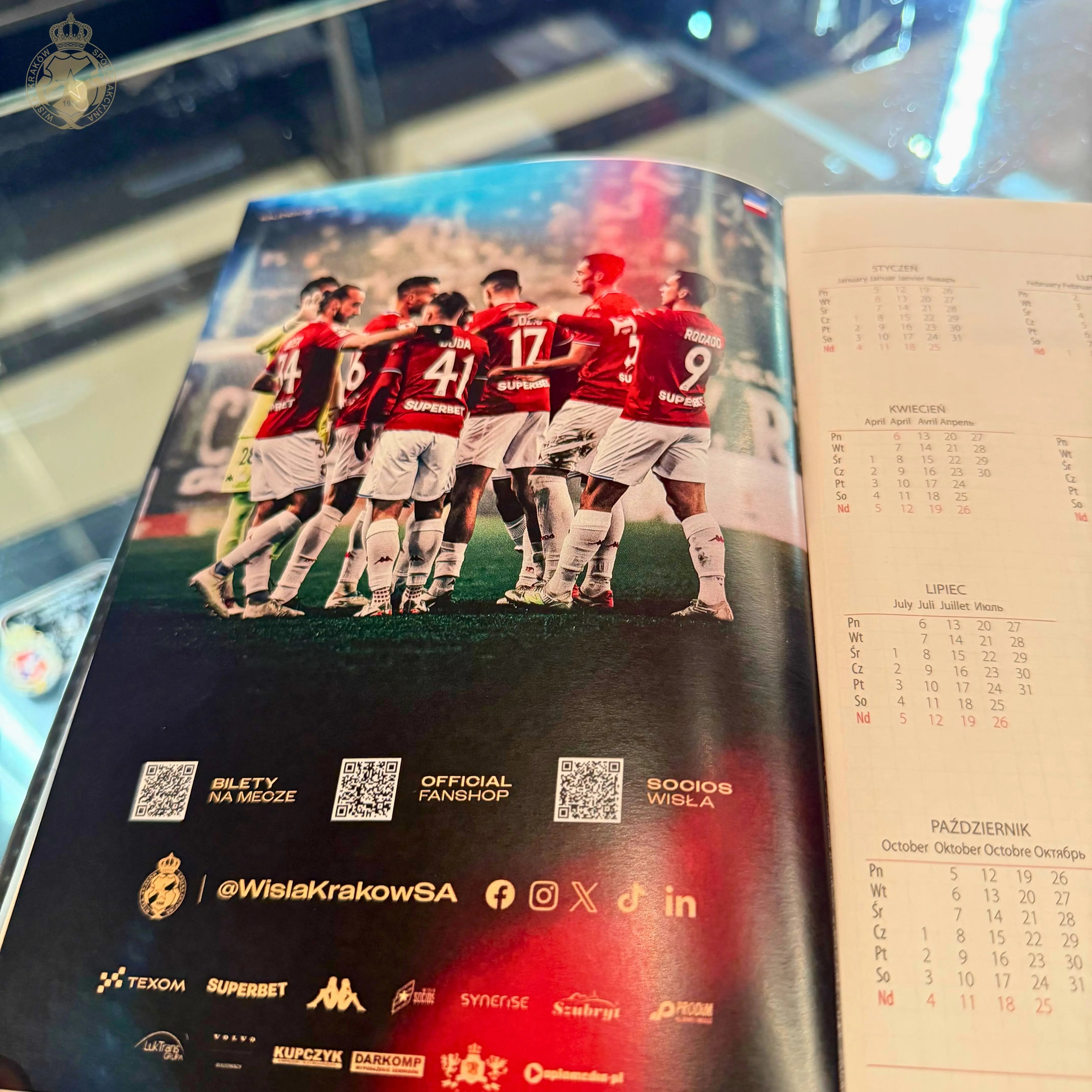 Kalendarz książkowy 2026 - czarny Official FanShop - TS Wisła Kraków SA