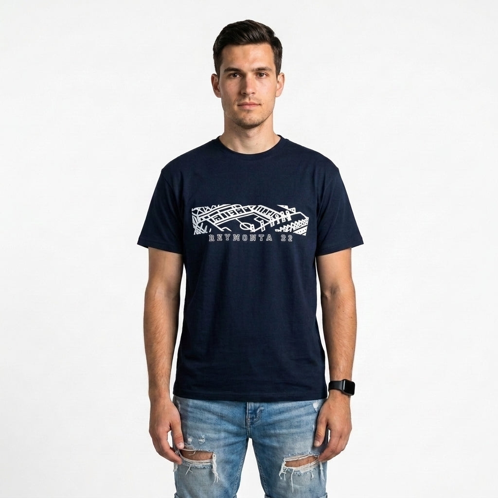 T-shirt Stadion R22 - granatowy — studio Shopify | Generated by Modelize