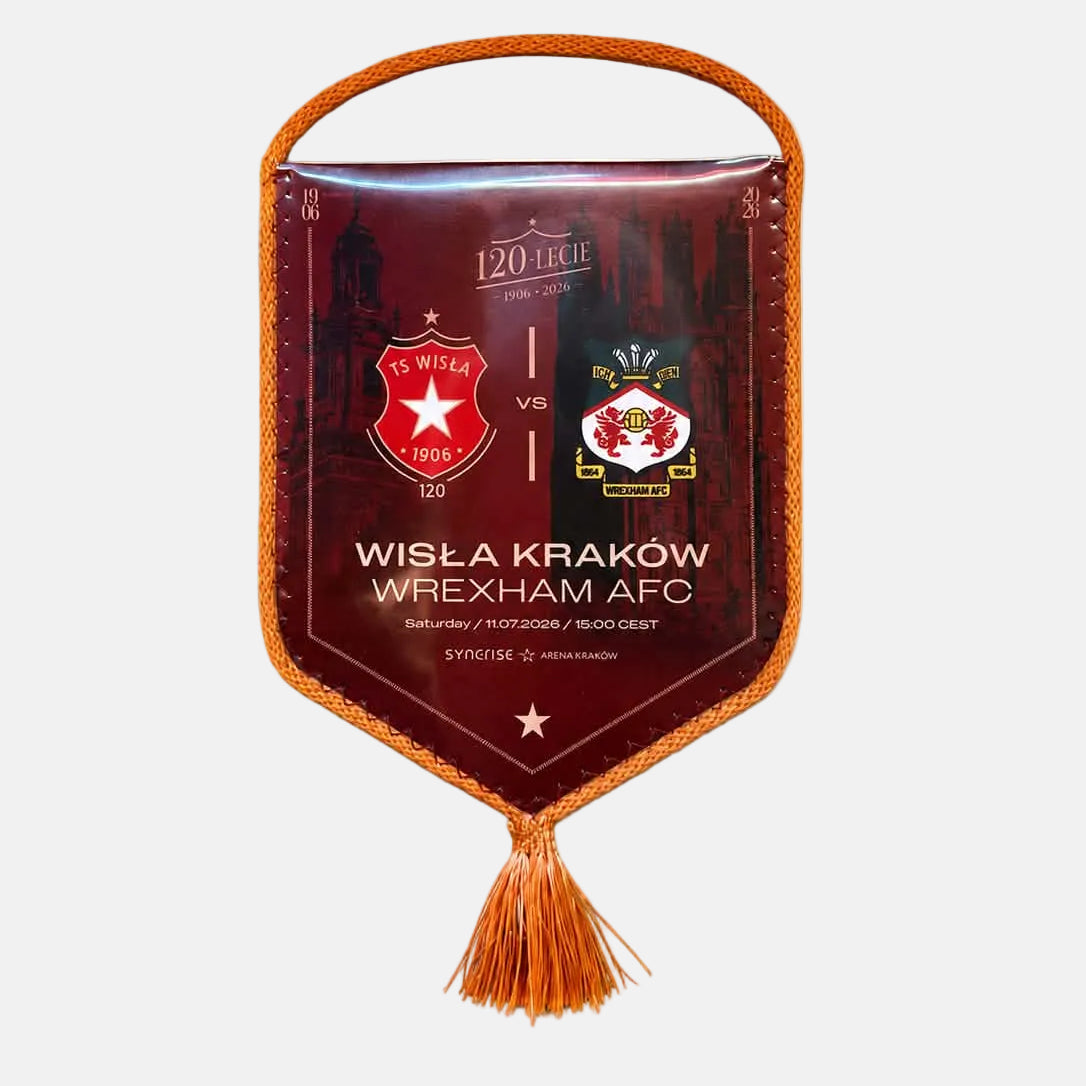 Proporczyk Wisła Karków Wrexham - mały - Official FanShop - TS Wisła Kraków SA