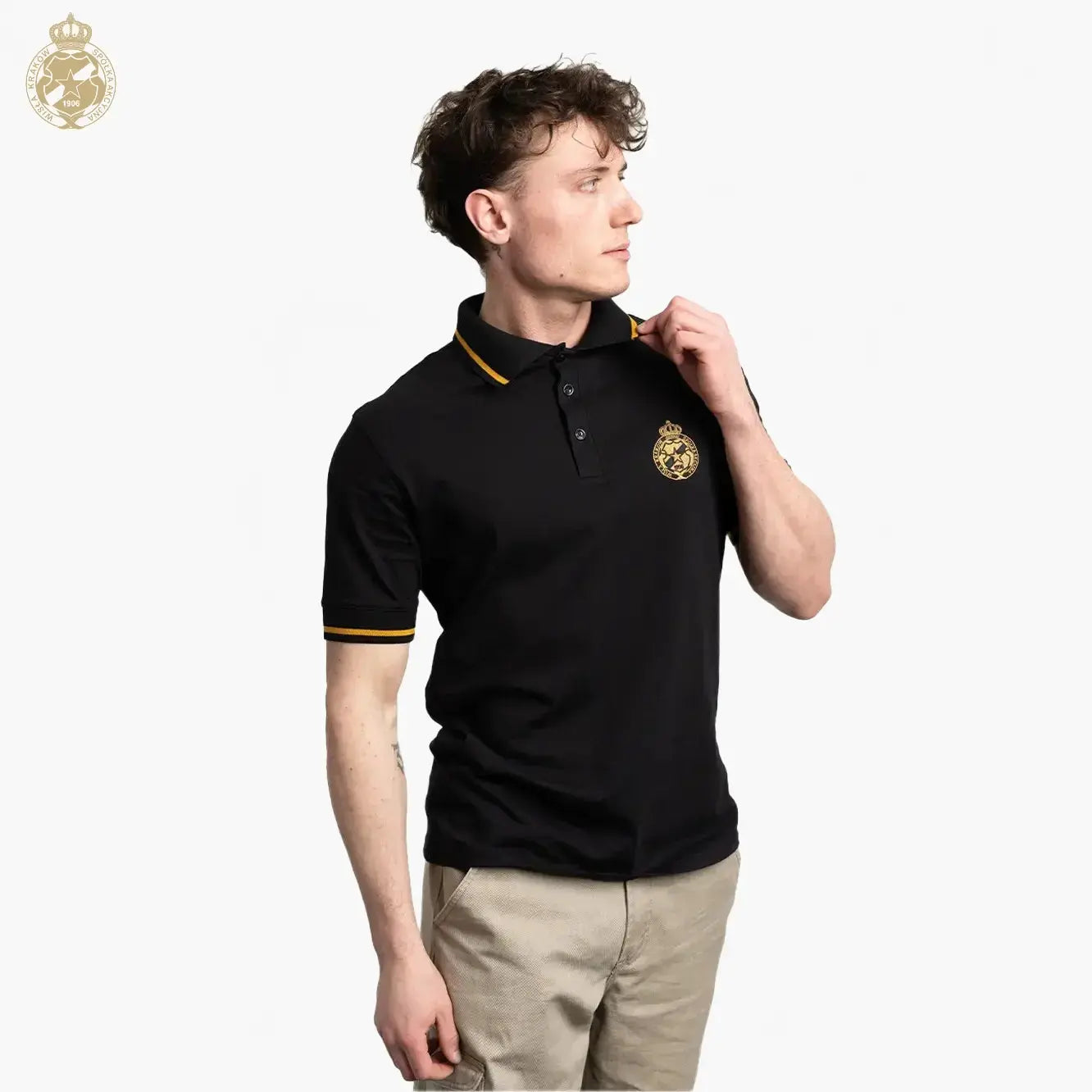 Polo Herb - czarne Official FanShop - TS Wisła Kraków SA