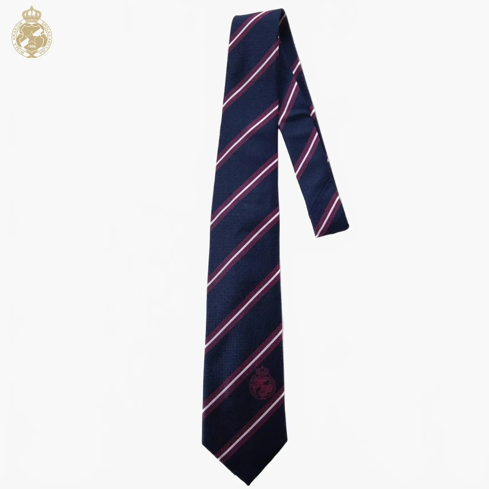 Krawat Herb SA - granatowy Official FanShop - TS Wisła Kraków SA