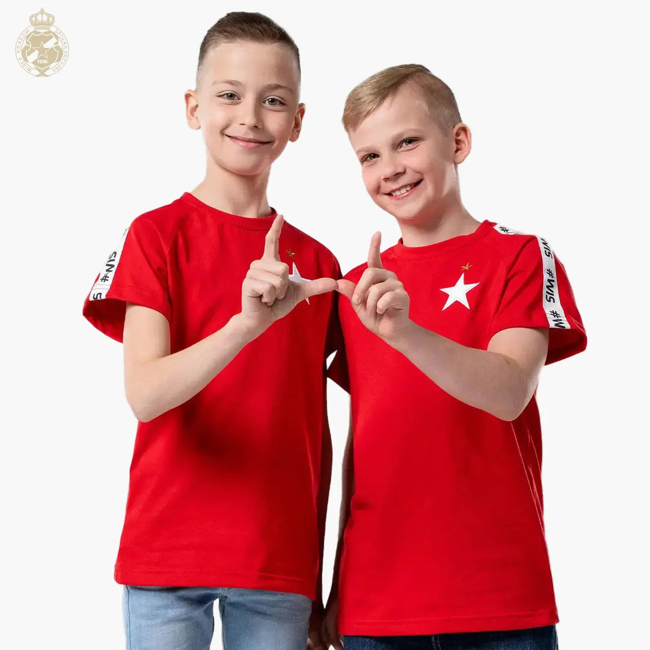 T-shirt dziecięcy #Wis - czerwony Official FanShop - TS Wisła Kraków SA