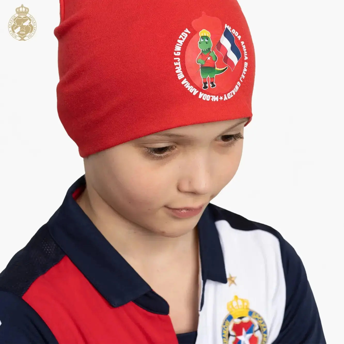 Czapka dziecięca zimowa Smok - czerwona Official FanShop - TS Wisła Kraków SA