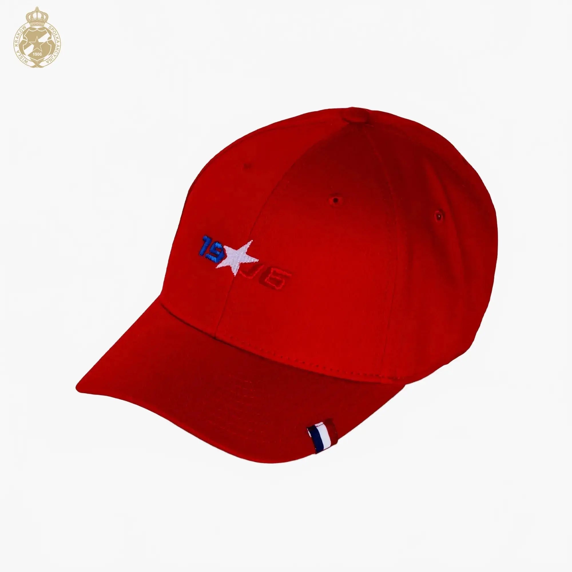 Czapka z daszkiem Gwiazda 1906 - czerwona Official FanShop - TS Wisła Kraków SA