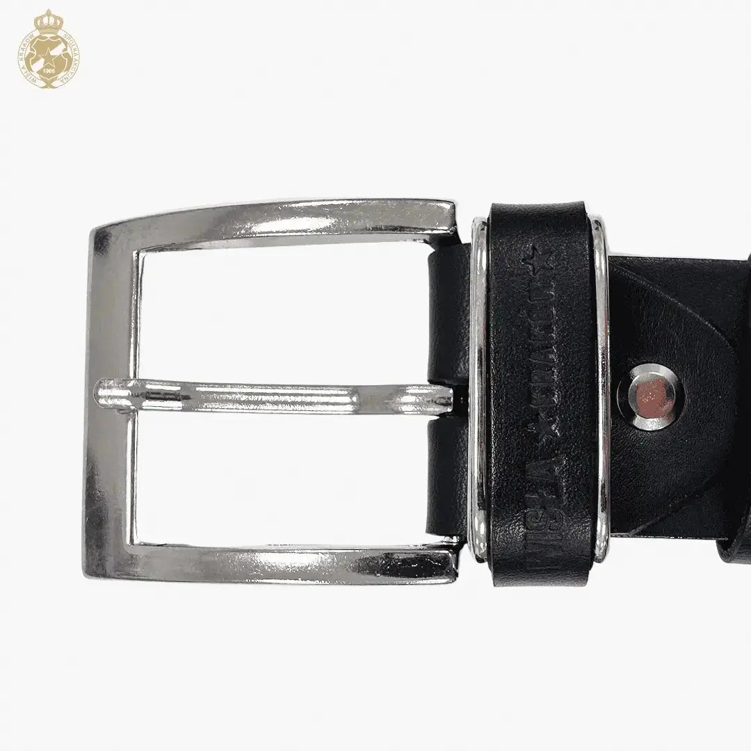 Pasek skórzany Wisła Kraków – czarny Official FanShop - TS Wisła Kraków SA