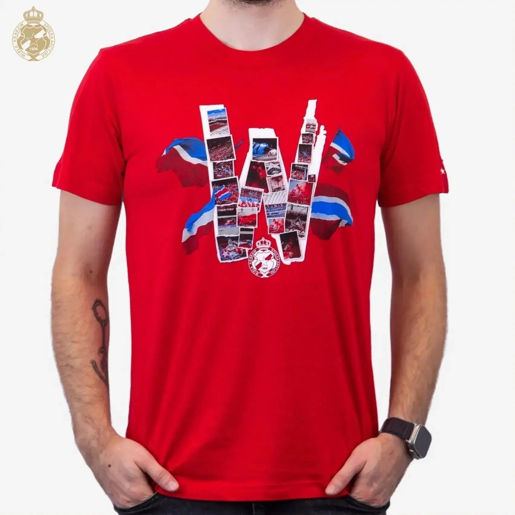 T-shirt W jak Wisła - czerwony Official FanShop - TS Wisła Kraków SA