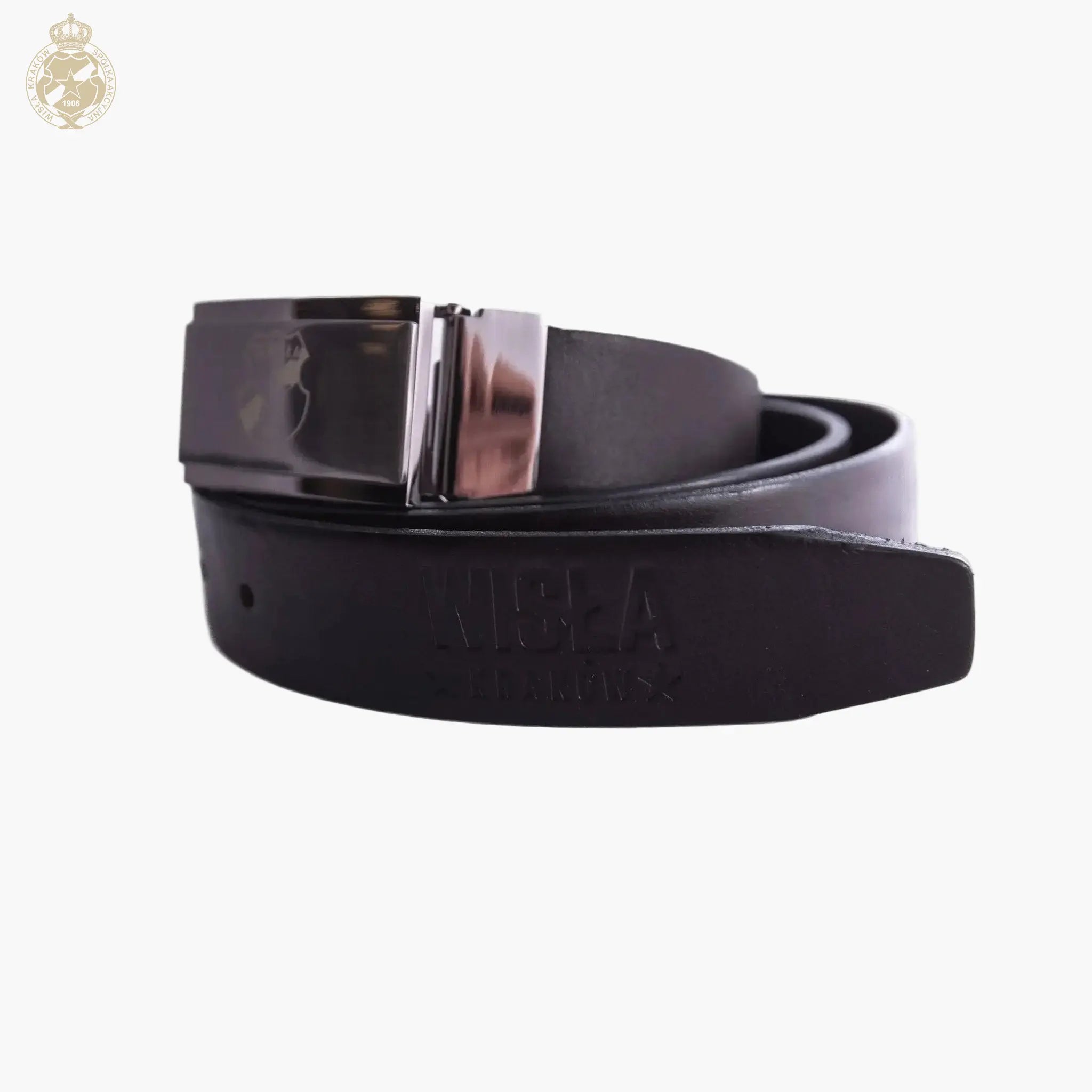 Pasek skórzany Herb TS - brązowy Official FanShop - TS Wisła Kraków SA