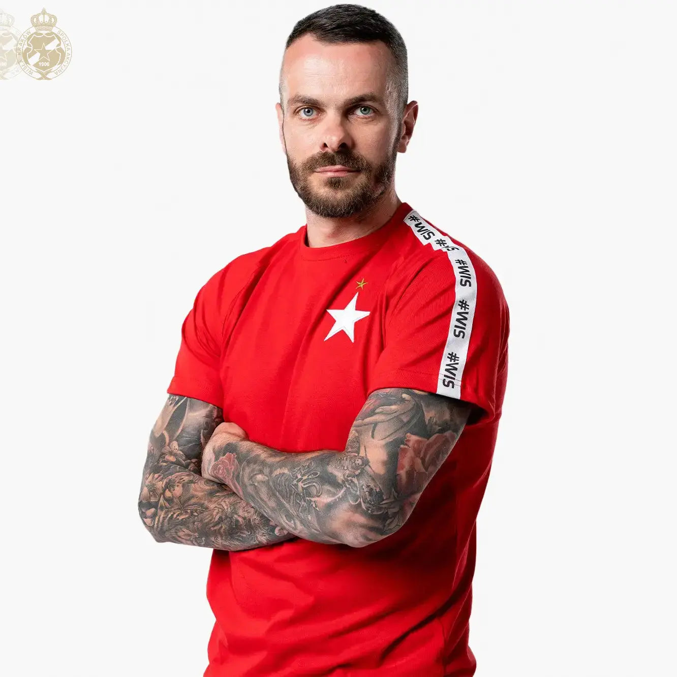 T-shirt #Wis - czerwony Official FanShop - TS Wisła Kraków SA